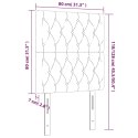 Zagłówek do łóżka z LED, kremowy, 80x7x118/128 cm, tkanina Lumarko! Lumarko!