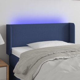 Zagłówek do łóżka z LED, niebieski, 103x16x78/88 cm, tkanina Lumarko! Lumarko!