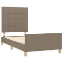 Rama łóżka bez materaca Taupe 80x200 cm Tkanina Lumarko! Lumarko!