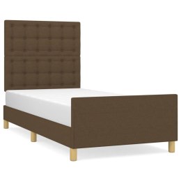 Rama łóżka z zagłówkiem, ciemnobrązowa 80x200 cm obita tkaniną Lumarko! Lumarko!