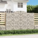 Kosze gabionowe, 7 szt, 300x50x200/220 cm, galwanizowane żelazo Lumarko! Lumarko!