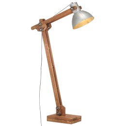 Lampa podłogowa, srebrna, E27, lite drewno mango Lumarko! Lumarko!