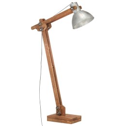 Lampa podłogowa, srebrna, E27, lite drewno mango Lumarko! Lumarko!