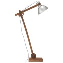 Lampa podłogowa, srebrna, E27, lite drewno mango Lumarko! Lumarko!