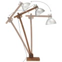 Lampa podłogowa, srebrna, E27, lite drewno mango Lumarko! Lumarko!