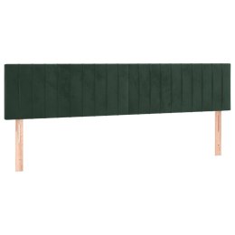 Zagłówki do łóżka, 2 szt, ciemnozielony, 100x5x78/88cm, aksamit Lumarko! Lumarko!