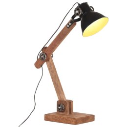Industrialna lampa stołowa, czarna, okrągła, 58x18x90 cm, E27 Lumarko! Lumarko!