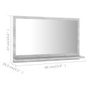 Lustro łazienkowe, szarość betonu 60x10,5x37 cm Lumarko! Lumarko!