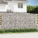 Łukowaty kosz gabionowy 400x30x200/220 cm, galwanizowane żelazo Lumarko! Lumarko!