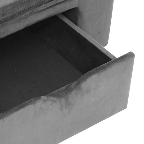 Sofa dla psa, z szufladą, szara, 75x50x38 cm, pluszowa Lumarko! Lumarko!