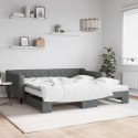 Sofa rozsuwana z materacami, ciemnoszara, 100x200 cm, tkanina Lumarko! Lumarko!