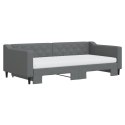 Sofa rozsuwana z materacami, ciemnoszara, 100x200 cm, tkanina Lumarko! Lumarko!