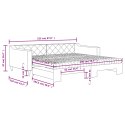 Sofa rozsuwana z materacami, ciemnoszara, 100x200 cm, tkanina Lumarko! Lumarko!