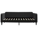 Sofa rozsuwana z szufladami, czarna, 100x200 cm, aksamit Lumarko! Lumarko!