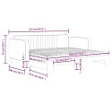 Sofa rozsuwana z materacami, ciemnoszara, 90x190 cm, aksamit Lumarko! Lumarko!