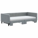 Sofa rozsuwana z materacami, jasnoszara, 100x200 cm, tkanina Lumarko! Lumarko!