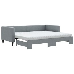 Sofa rozsuwana z materacami, jasnoszara, 80x200 cm, tkanina Lumarko! Lumarko!