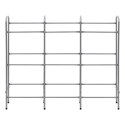 Regał magazynowy na 9 skrzynek, srebrny, 145x33x116 cm, stal Lumarko! Lumarko!