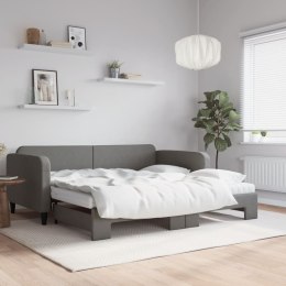 Sofa rozsuwana z materacami, ciemnoszara, 100x200 cm, tkanina Lumarko! Lumarko!