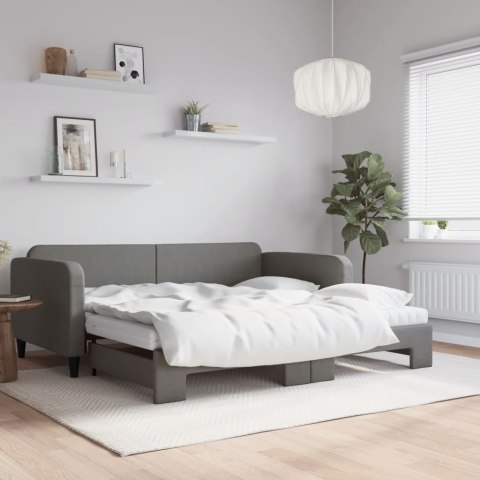 Sofa rozsuwana z materacami, ciemnoszara, 100x200 cm, tkanina Lumarko! Lumarko!
