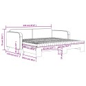 Sofa rozsuwana z materacami, ciemnoszara, 100x200 cm, tkanina Lumarko! Lumarko!