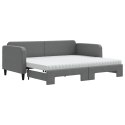 Sofa rozsuwana z materacami, ciemnoszara, 90x200 cm, tkanina Lumarko! Lumarko!