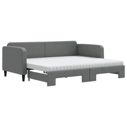 Sofa rozsuwana z materacami, ciemnoszara, 90x200 cm, tkanina Lumarko! Lumarko!