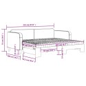 Sofa rozsuwana z materacami, ciemnoszara, 90x200 cm, tkanina Lumarko! Lumarko!