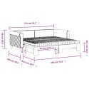 Sofa rozsuwana z materacami, czarna, 90x190 cm, aksamit Lumarko! Lumarko!