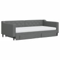 Sofa rozsuwana z szufladami, ciemnoszara, 100x200 cm, tkanina Lumarko! Lumarko!
