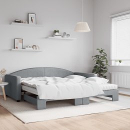 Sofa rozsuwana z materacami, jasnoszara, 100x200 cm, tkanina Lumarko! Lumarko!