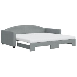 Sofa rozsuwana z materacami, jasnoszara, 100x200 cm, tkanina Lumarko! Lumarko!