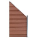 Ogrodzenie WPC, 1 panel kwadratowy + 1 skośny, 273x186 cm, brąz Lumarko! Lumarko!