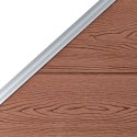 Ogrodzenie WPC, 1 panel kwadratowy + 1 skośny, 273x186 cm, brąz Lumarko! Lumarko!
