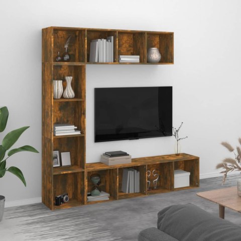 3-cz. regał na książki/pod TV, przydymiony dąb, 180x30x180 cm Lumarko! Lumarko!