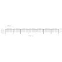 Panele ogrodzeniowe z grotami, stal, (1-1,25)x11,9 m, czarne Lumarko! Lumarko!