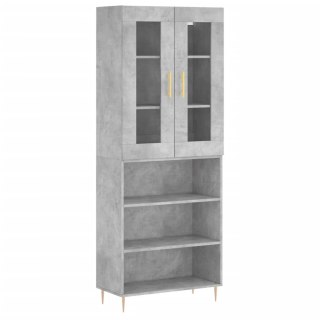 Witrynka, szarość betonu 69,5x34x180 cm materiał drewnopochodny Lumarko! Lumarko!