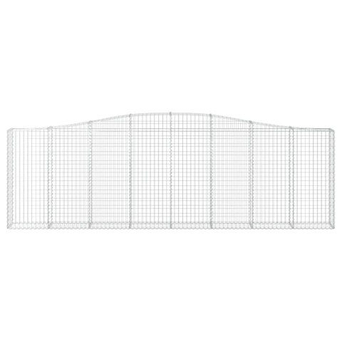 Kosze gabionowe, 10 szt, 400x30x120/140cm, galwanizowane żelazo Lumarko! Lumarko!