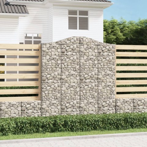 Kosze gabionowe, 2 szt, 200x30x220/240 cm, galwanizowane żelazo Lumarko! Lumarko!