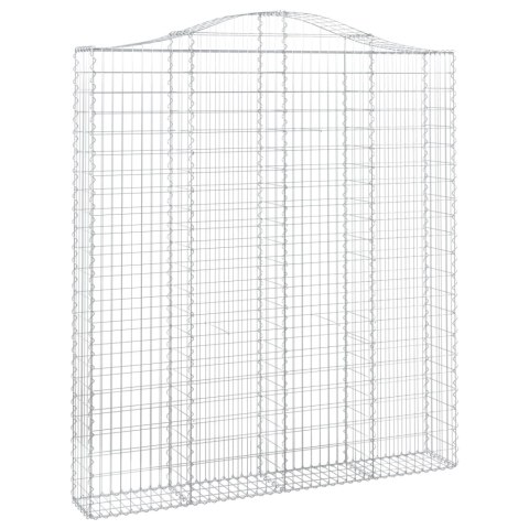 Kosze gabionowe, 2 szt, 200x30x220/240 cm, galwanizowane żelazo Lumarko! Lumarko!