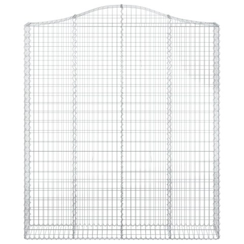 Kosze gabionowe, 2 szt, 200x30x220/240 cm, galwanizowane żelazo Lumarko! Lumarko!