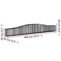 Kosze gabionowe, 20 szt, 400x30x40/60 cm, galwanizowane żelazo Lumarko! Lumarko!