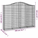 Kosze gabionowe, 9 szt, 200x30x140/160 cm, galwanizowane żelazo Lumarko! Lumarko!