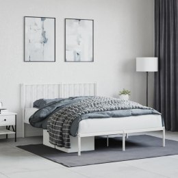 Metalowa rama łóżka z wezgłowiem biała, 140x200 cm Lumarko! Lumarko!