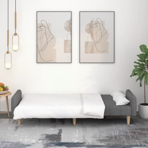 Rozkładana kanapa 2-osobowa, jasnoszara, tapicerowana tkaniną Lumarko! Lumarko!