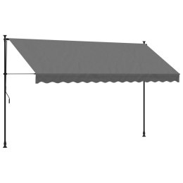 Markiza zwijana, antracytowa, 350x150 cm, tkanina i stal Lumarko! Lumarko!