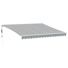 Automatycznie zwijana markiza, antracytowo-biała, 400x350 cm Lumarko! Lumarko!