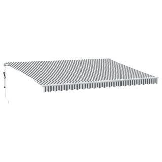 Automatycznie zwijana markiza, antracytowo-biała, 500x300 cm Lumarko! Lumarko!