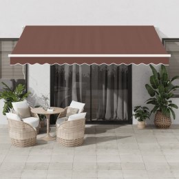 Automatycznie zwijana markiza, brązowa, 400x350 cm Lumarko! Lumarko!