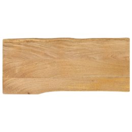 Blat stołu, 80x40x2,5 cm, naturalna krawędź, lite drewno mango Lumarko! Lumarko!